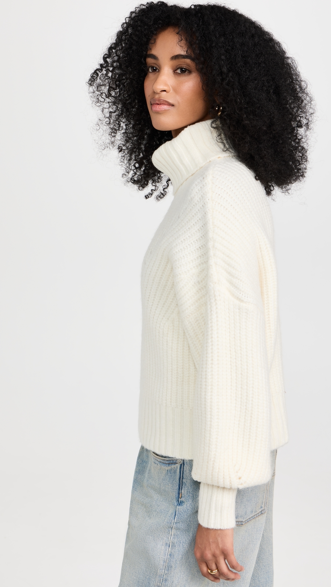 Rogan Cropped Knit Pullover Egret