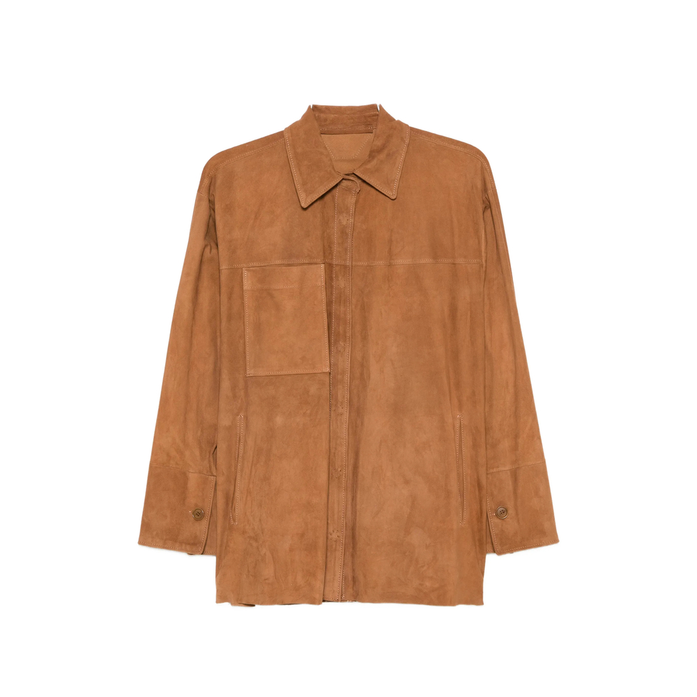 Leather Shirt Jacket