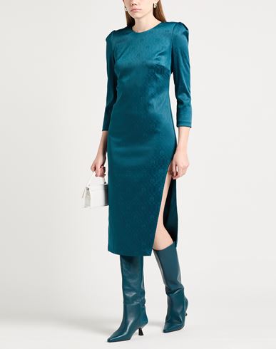 Woman Midi dress Deep teal Size 6 Polyester, Polyamide, Elastane