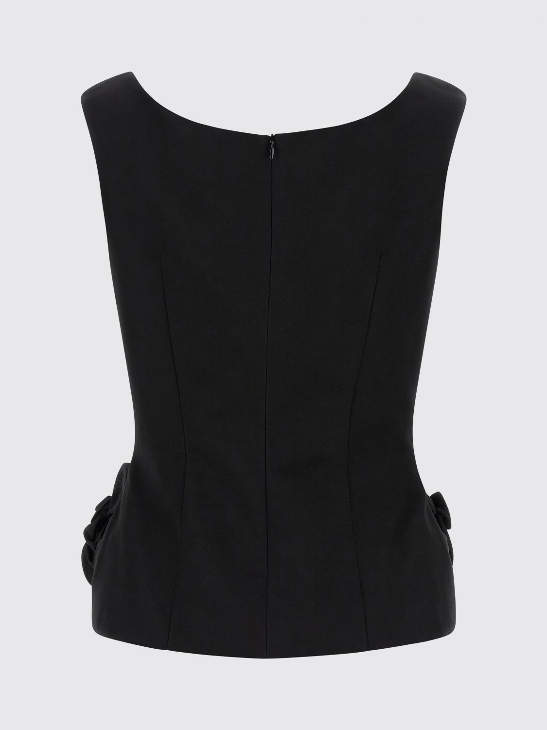 Floral Applique Top Black