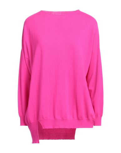 Woman Sweater Fuchsia Size 8 Virgin Wool