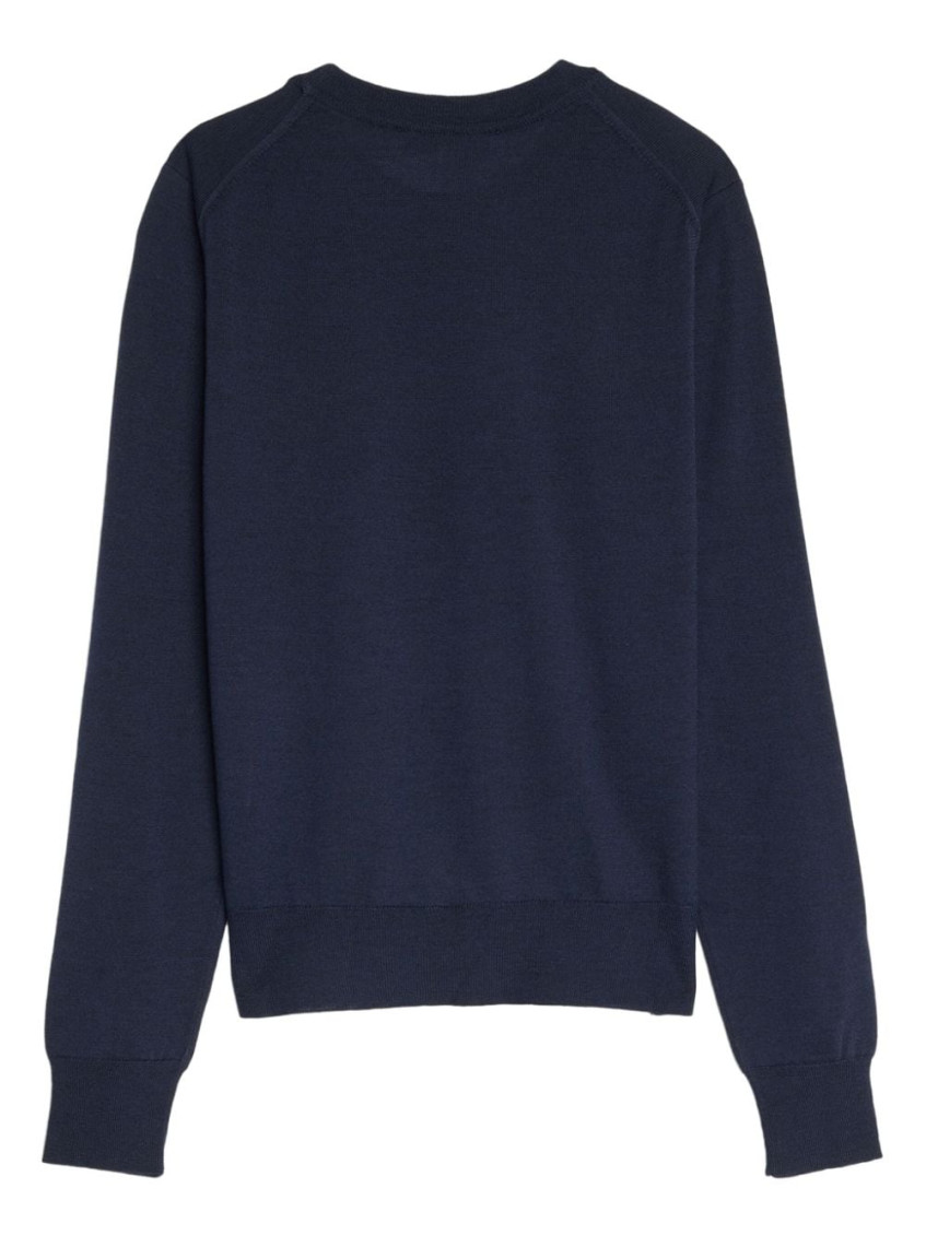 Navy Blue Wool Sweater