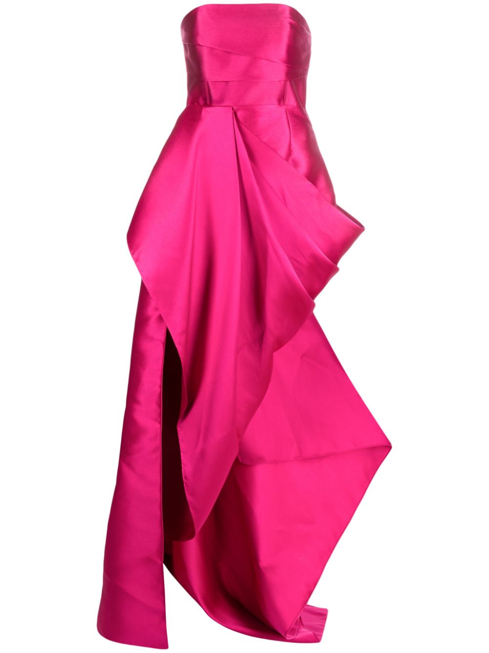 The Raya draped satin gown - Pink