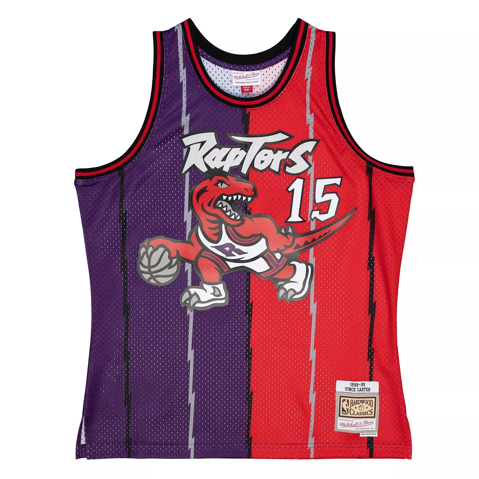 NBA Split Swingman Jersey Toronto Raptors 1998 Vince Carter
