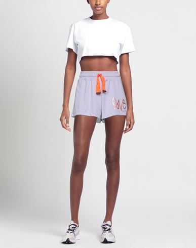 Woman Shorts & Bermuda Shorts Lilac Size M Cotton, Polyester