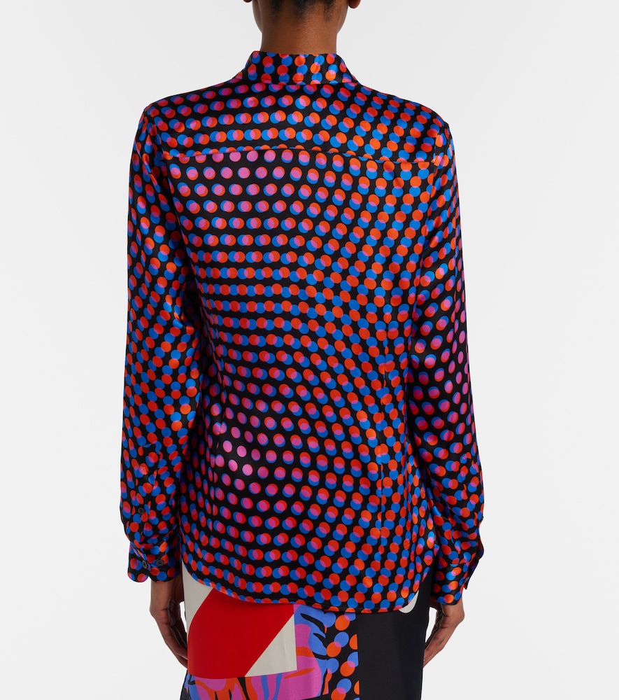 Polka-dot silk shirt