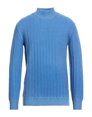 Man Turtleneck Slate blue Size 40 Wool