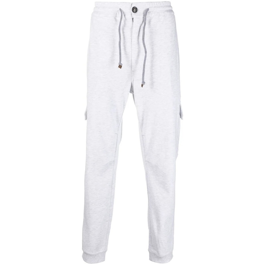 Light Grey Drawstring Cargo Trousers