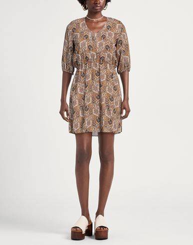 Woman Mini dress Khaki Size 10 Polyester