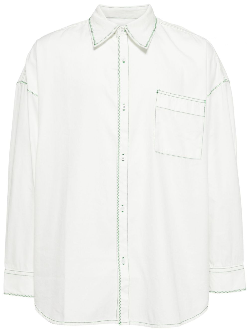 Contrast-stitching shirt - Black