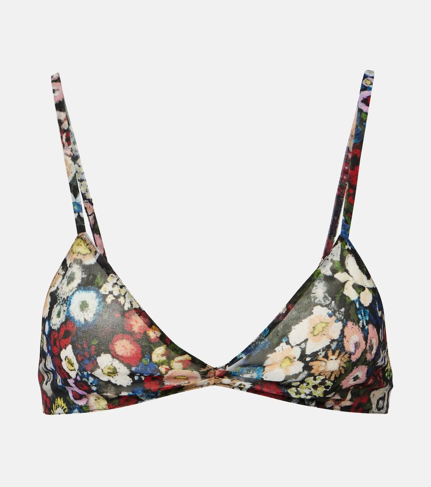 Talita floral silk bra top