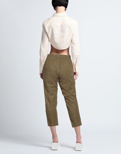 Woman Pants Military green Size 6 Cotton