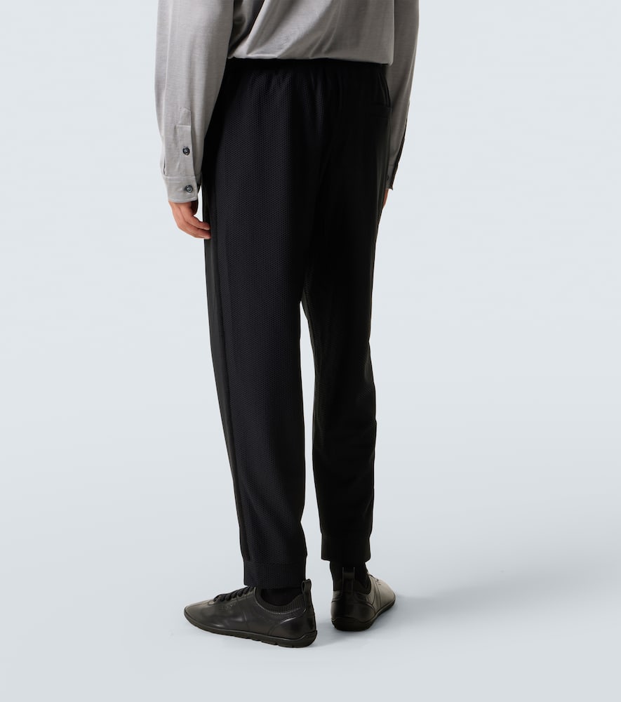 Gaufré straight pants