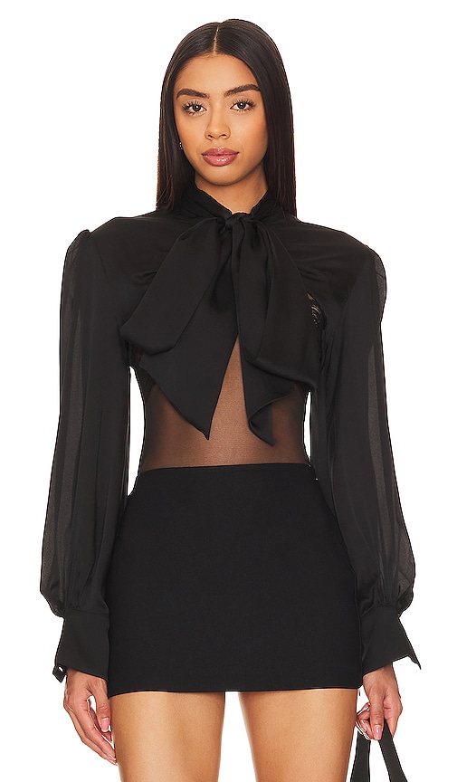 Kiki de Montparnasse Pussy Bow Shrug in Black. -  XS also in L