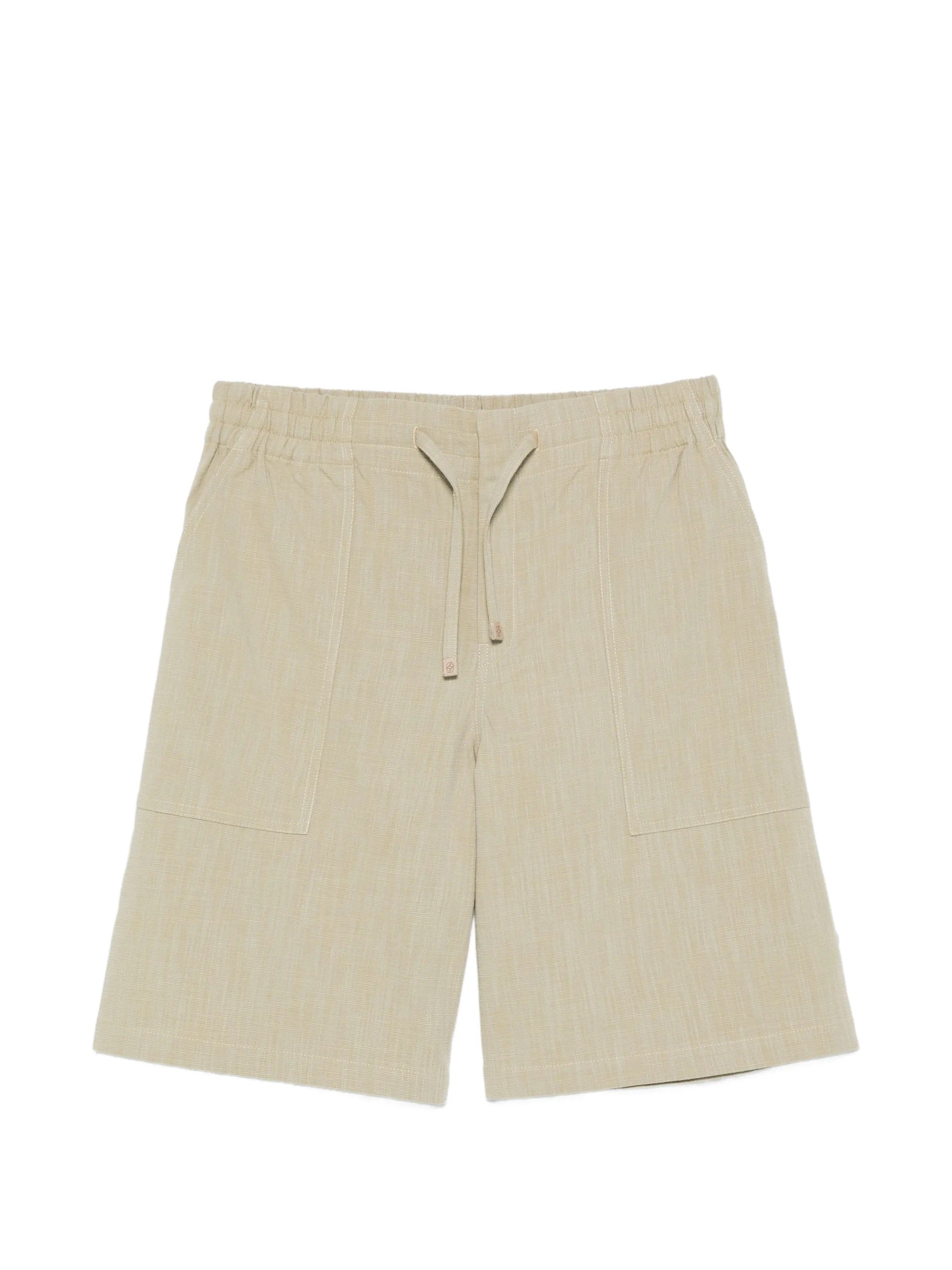 Men's Cotton Bermuda Shorts with Drawstring Waist and Pockets