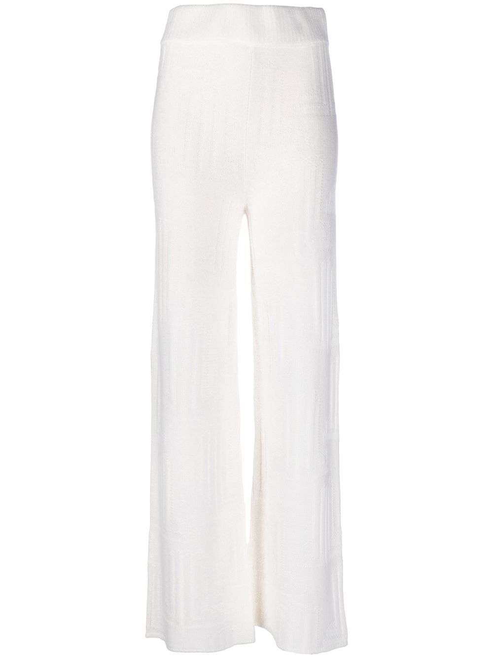 Knitted cashmere trousers - Neutrals