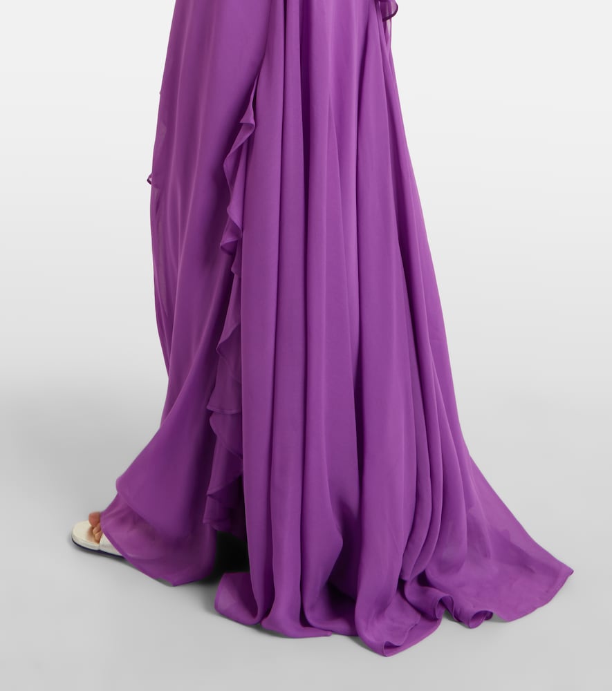 Mayara ruffled georgette gown