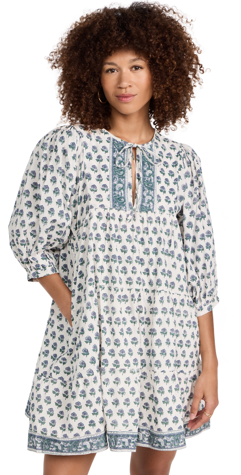 Casita Dress White/Navy