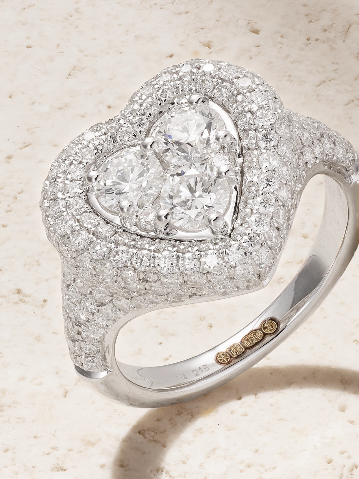Manaal 18-karat White Gold Diamond Pinky Ring - 3