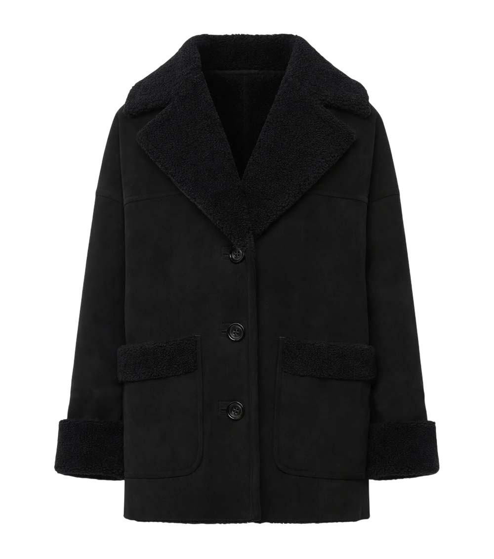 Black Shirt Collar Jacket