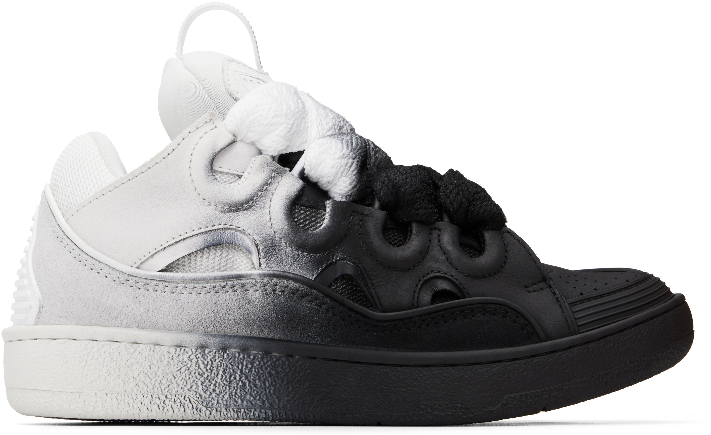 Black & White Curb Spray Sneakers