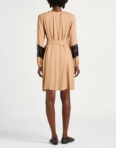 Woman Mini dress Camel Size 6 Lyocell, Viscose, Wool