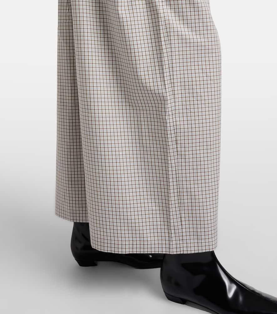 White Label Meadow checked cotton wide-leg pants