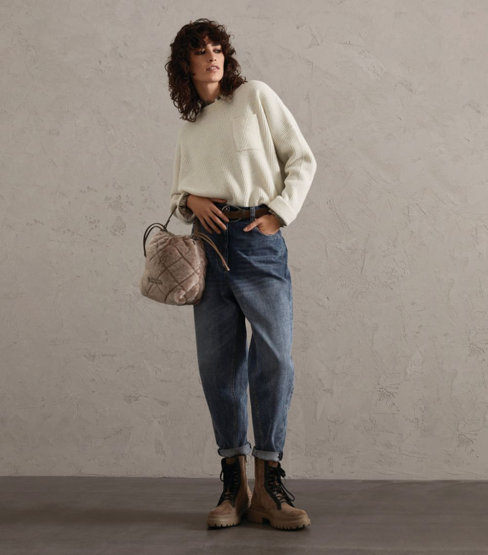 High-waist Tapered Jeans