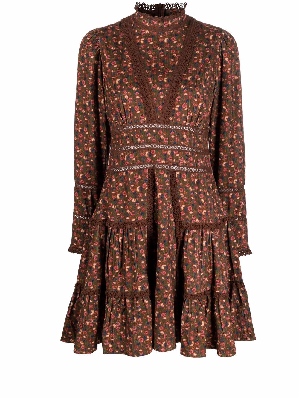 ByTiMo floral print tiered dress - Brown