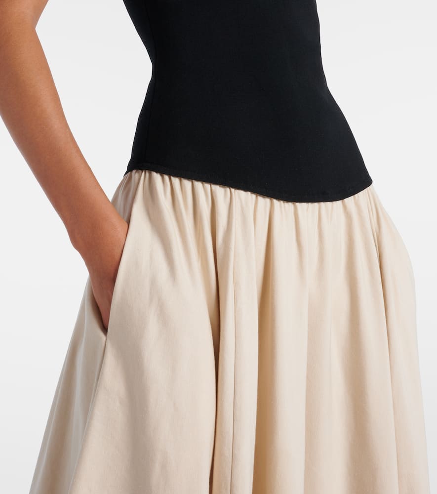 Adaline linen-blend midi dress