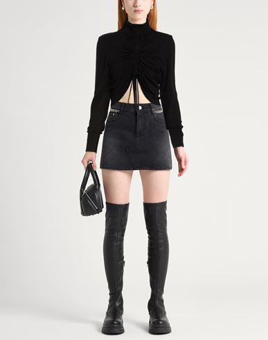 Woman Turtleneck Black Size L Lyocell, Merino Wool, Elastane