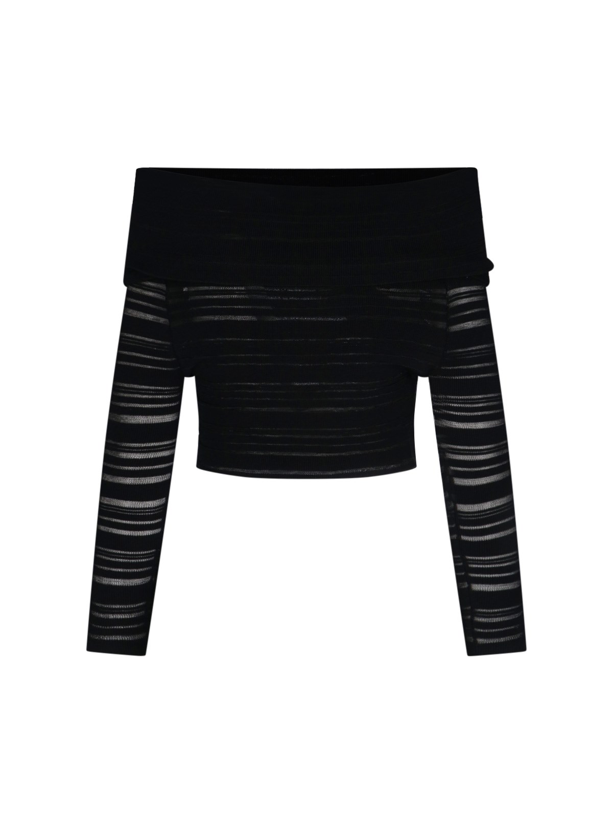 ANDREĀDAMO Striped Crop Top