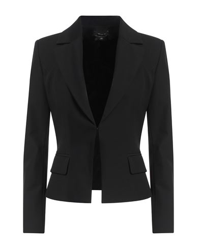Woman Blazer Black Size 2 Nylon, Elastane