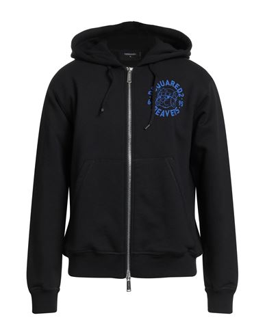 Man Sweatshirt Black Size M Cotton