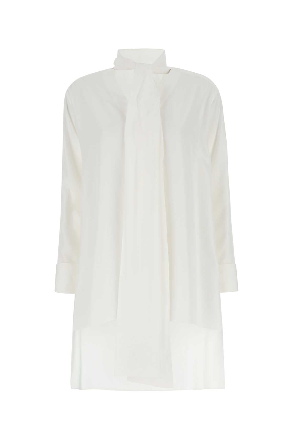 Crepe Oversize Blouse — White