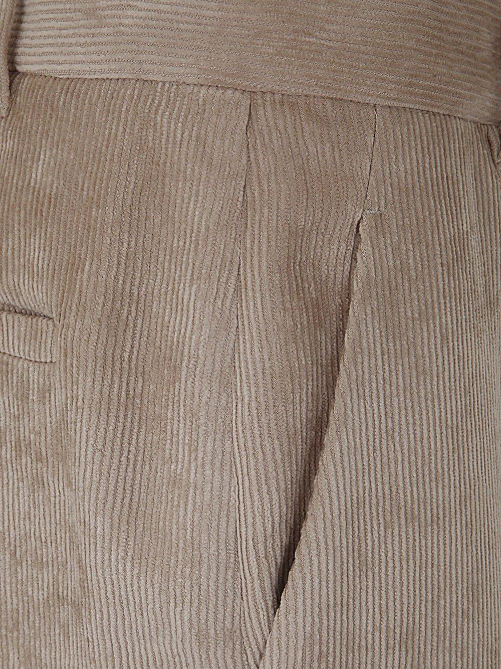 Corduroy straight-leg trousers - BEIGE