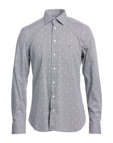 Man Shirt Midnight blue Size 15 Cotton, Elastane