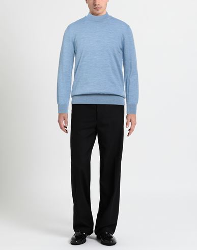 Man Turtleneck Light blue Size 50 Merino Wool