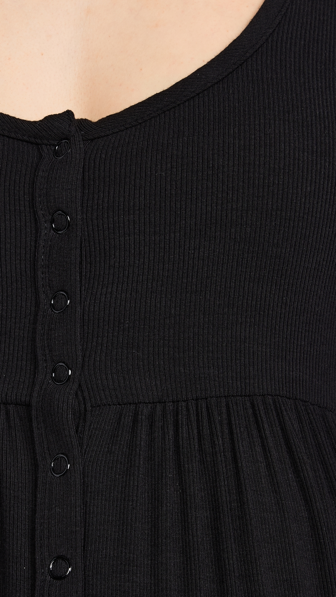 The Softest Rib Nursing Tank Dress Black