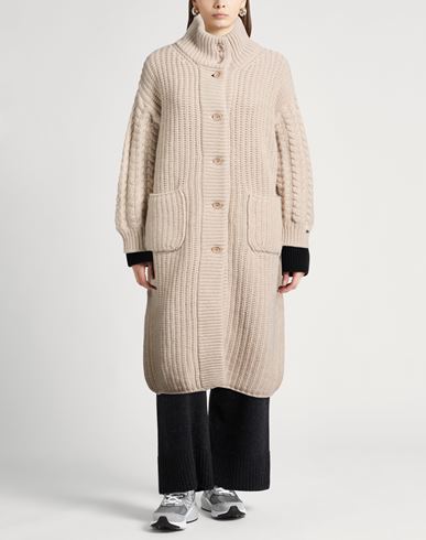 Woman Coat Light grey Size 10 Wool