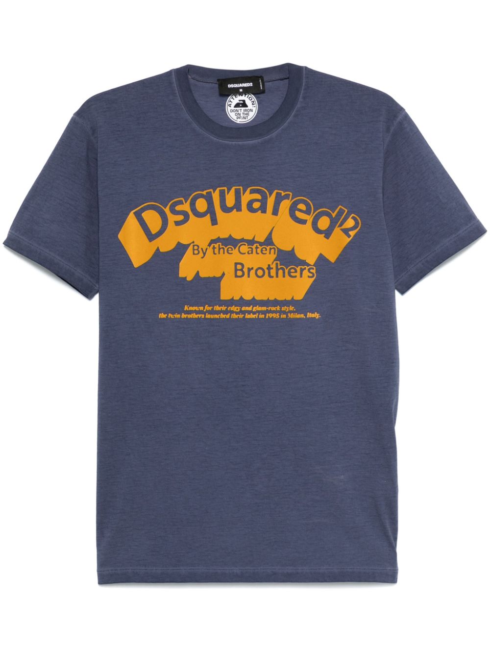 Flocked logo T-shirt - Blue