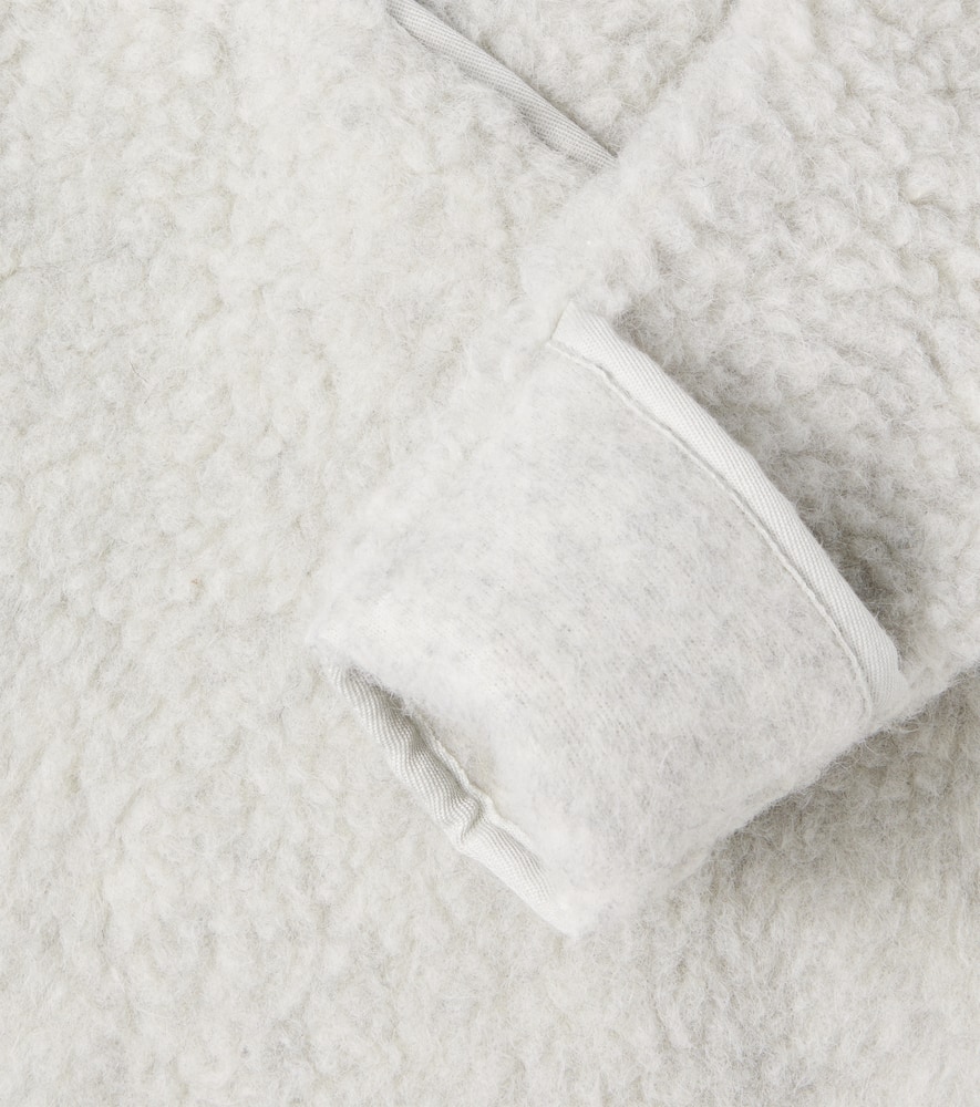 Baby hooded wool onesie