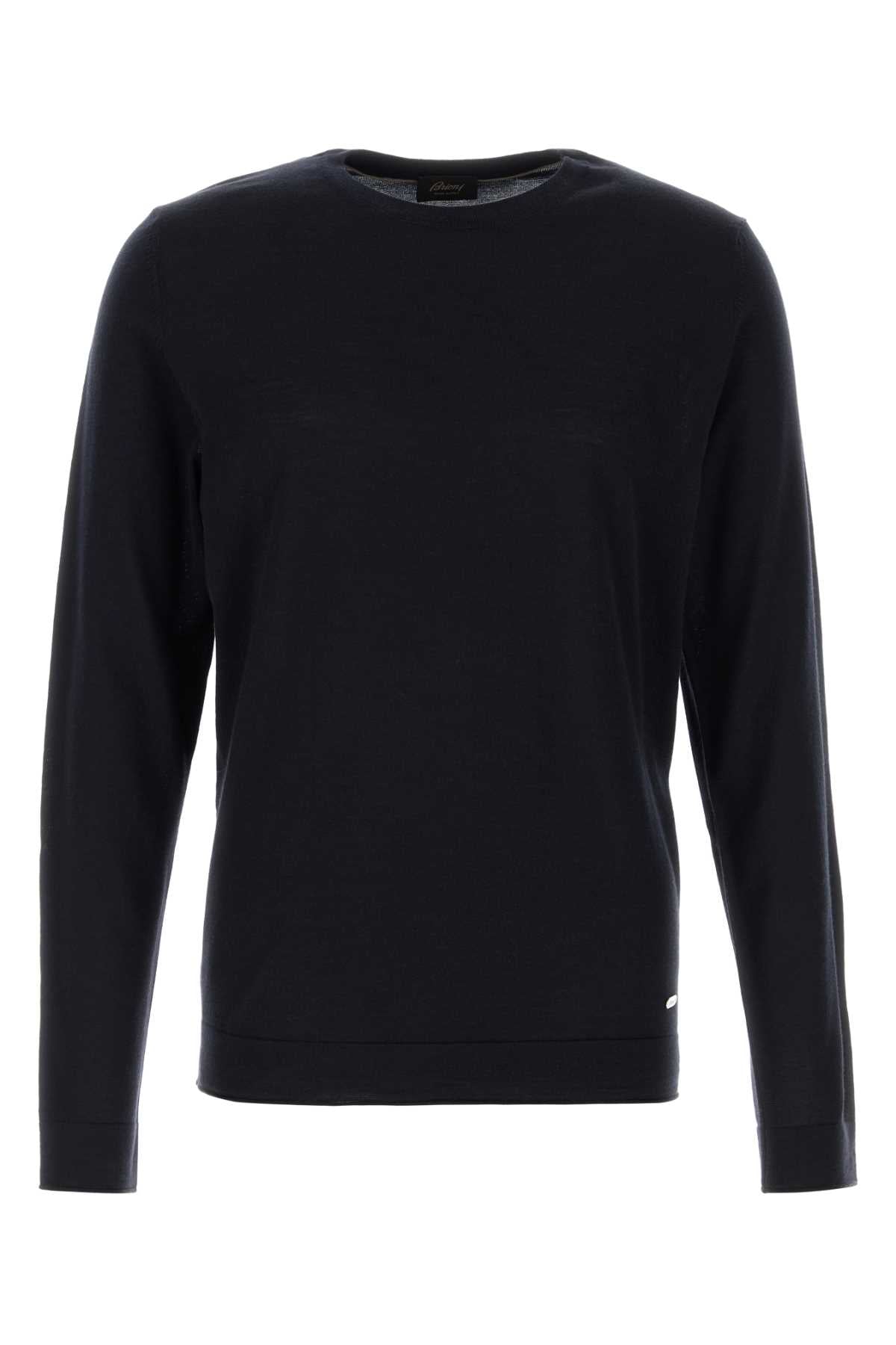 Wool Crewneck Sweater — Navy