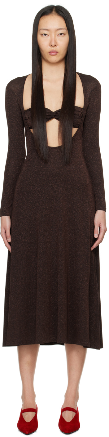 Beaufille Brown Baes Midi Dress