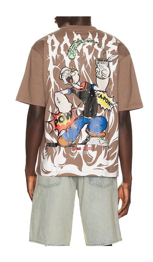REASON Popeye Tee in Taupe. M. Also in S, L, XL/1X