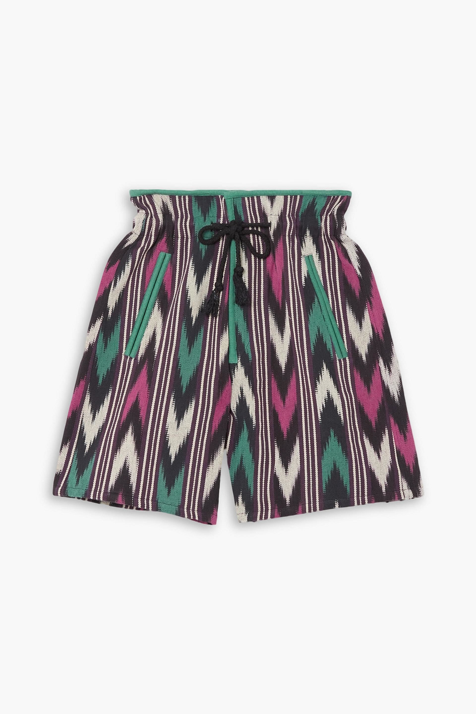 Cotton-jacquard shorts - Purple - FR 38
