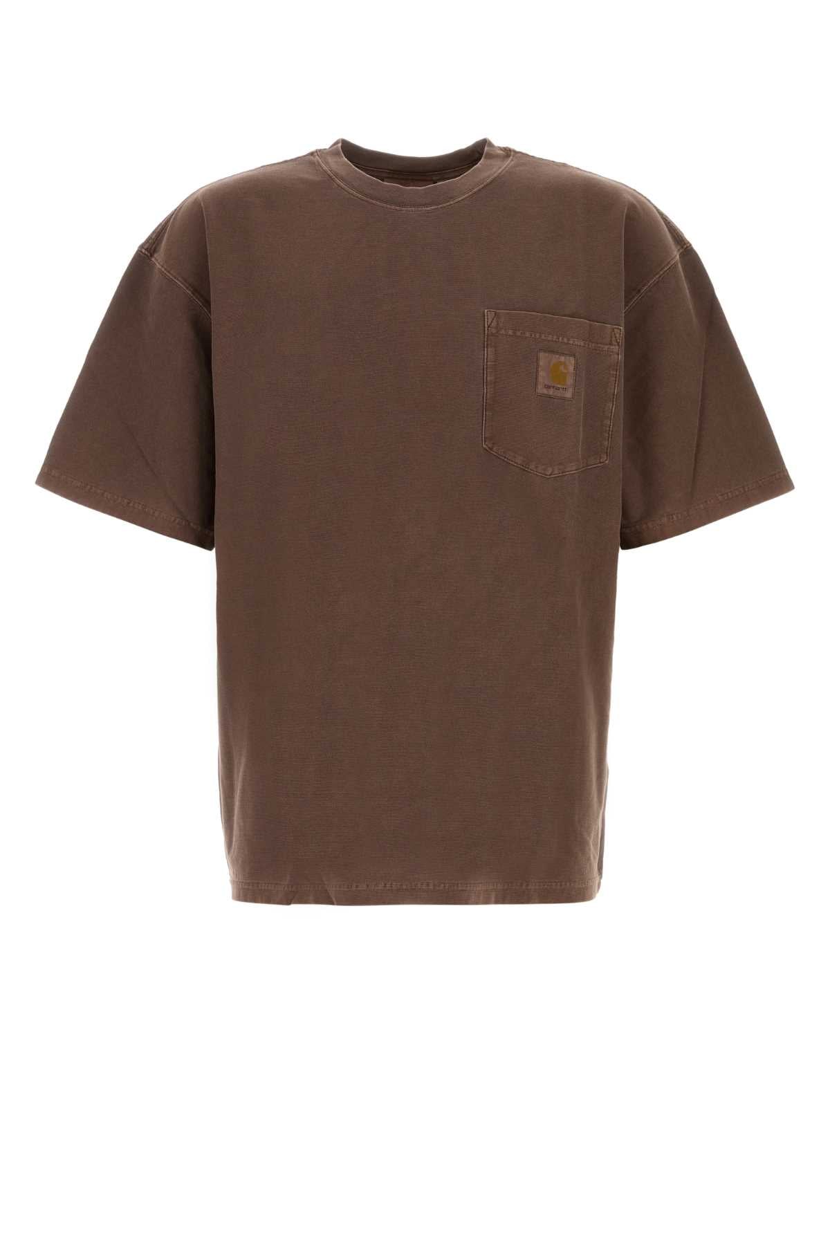 Organic Cotton Pocket T-Shirt — Brown
