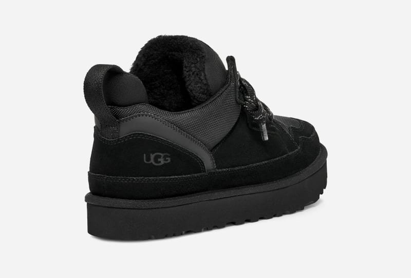 ® Men's Lowmel Suede/Textile/Recycled Materials Sneakers in Black