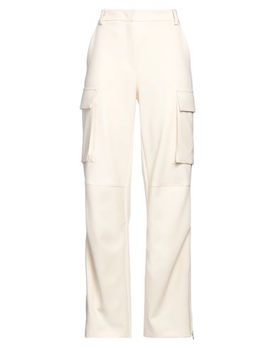 Woman Pants Ivory Size 2 Polyester, Viscose, Elastane