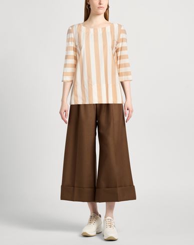 Liviana Conti Woman Top Beige Size 4 Cotton, Polyamide, Elastane